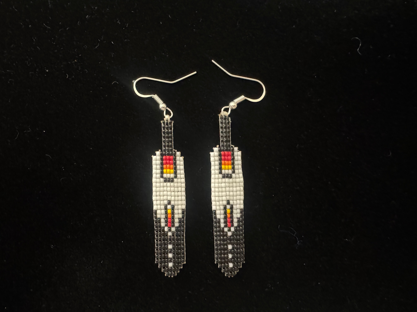 Feather Beaded Earrings