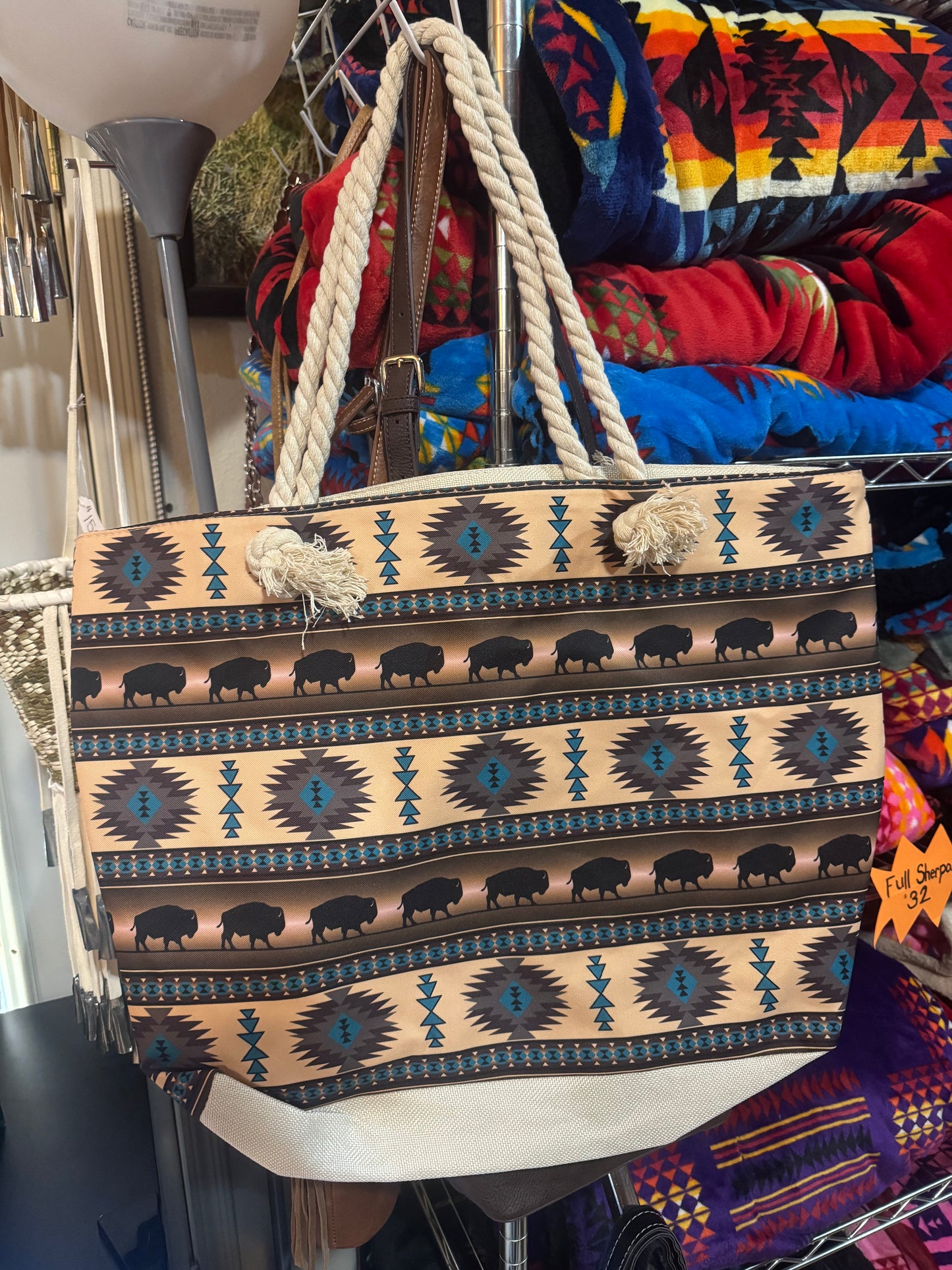Native Print Tote Bag