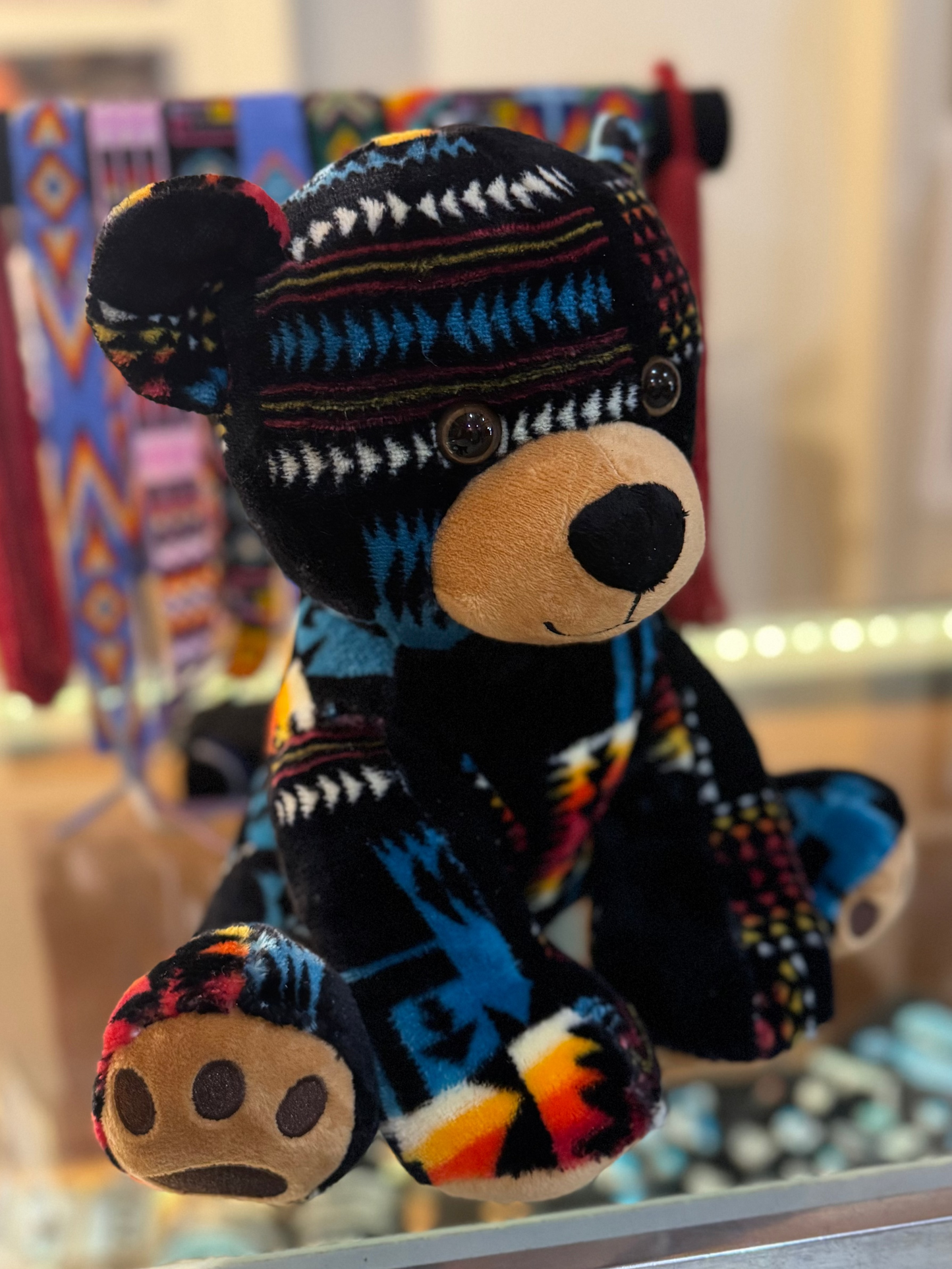 Native American Pattern Teddy Bear – 14 Inch Soft Plush Toy
