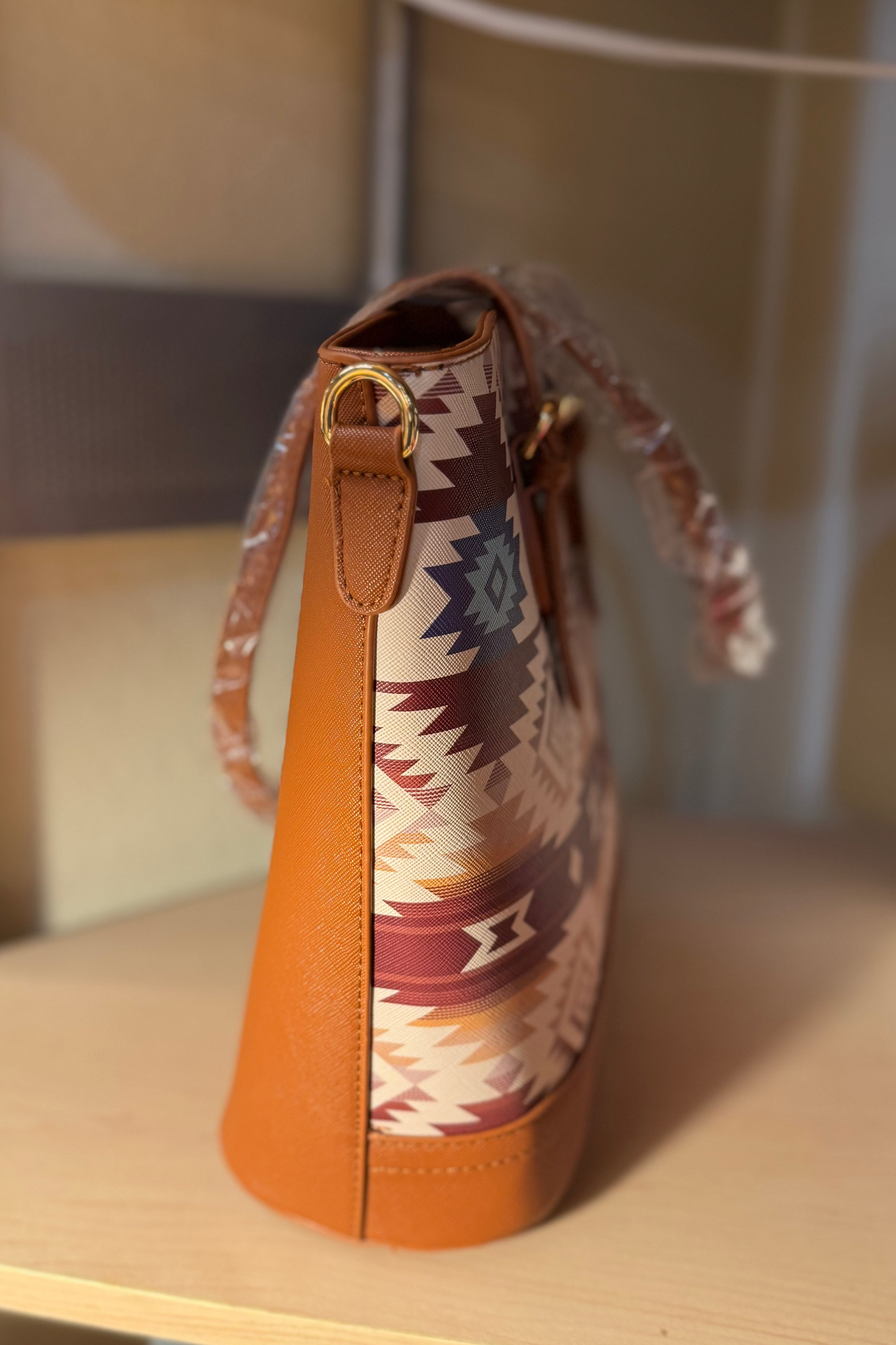 Native Print Shoulder Purse