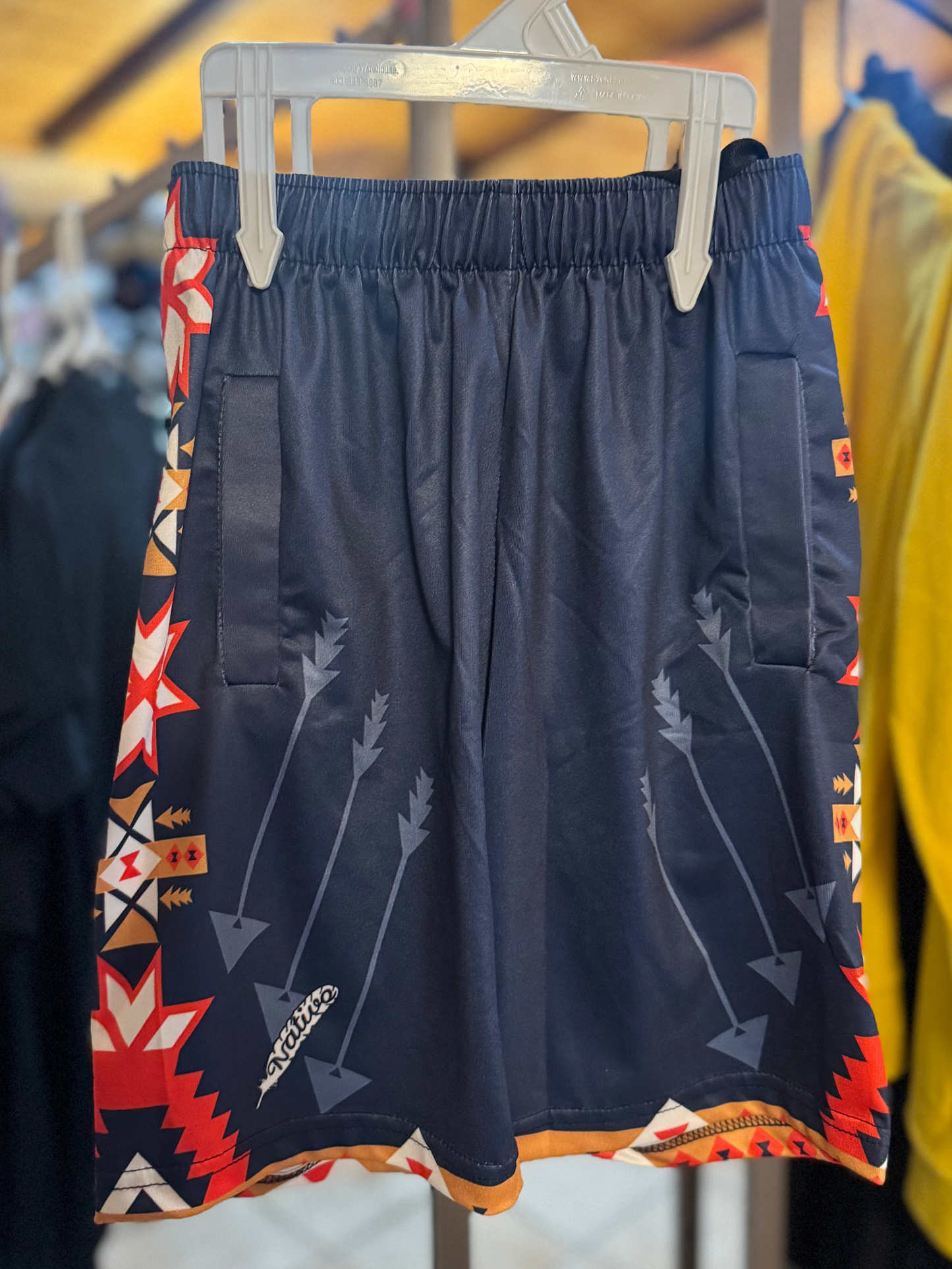 Native Print Athletic Shorts