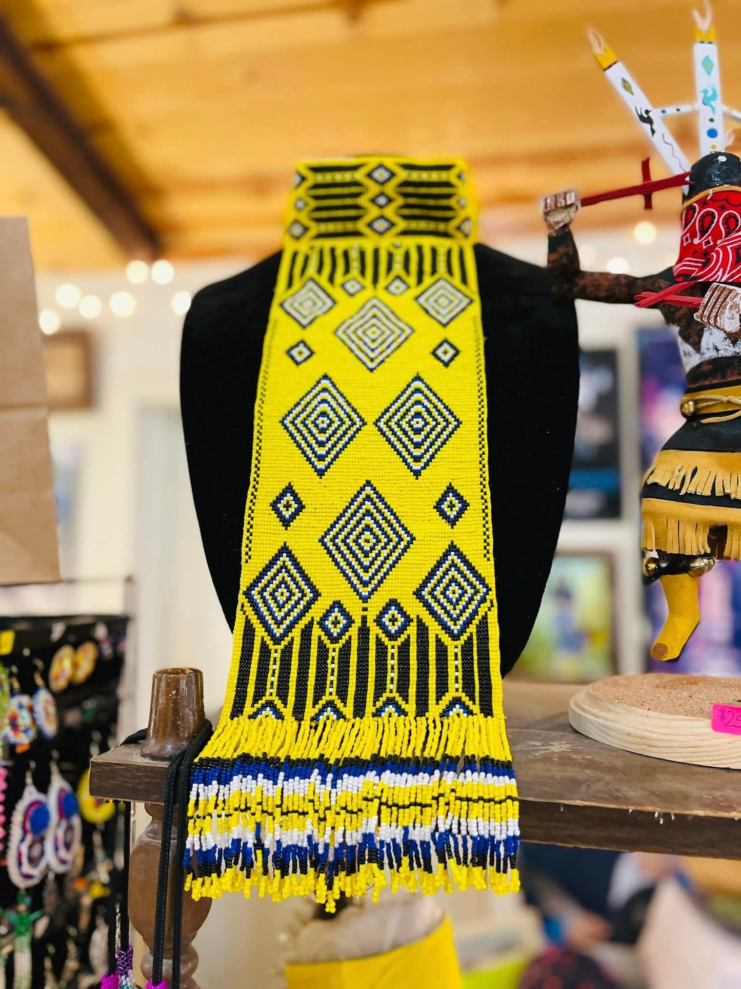 Apache Beaded T-Necklace