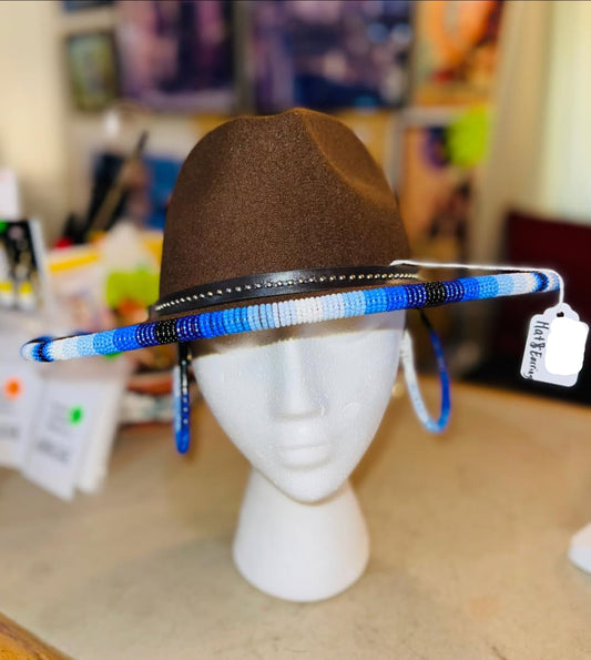 Beaded Hat w/Matching Earrings