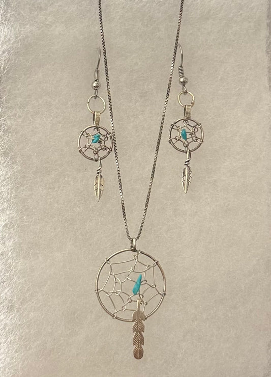 Dream Catcher Necklace w/ Earrings