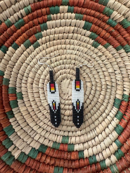 Feather Beaded Earrings