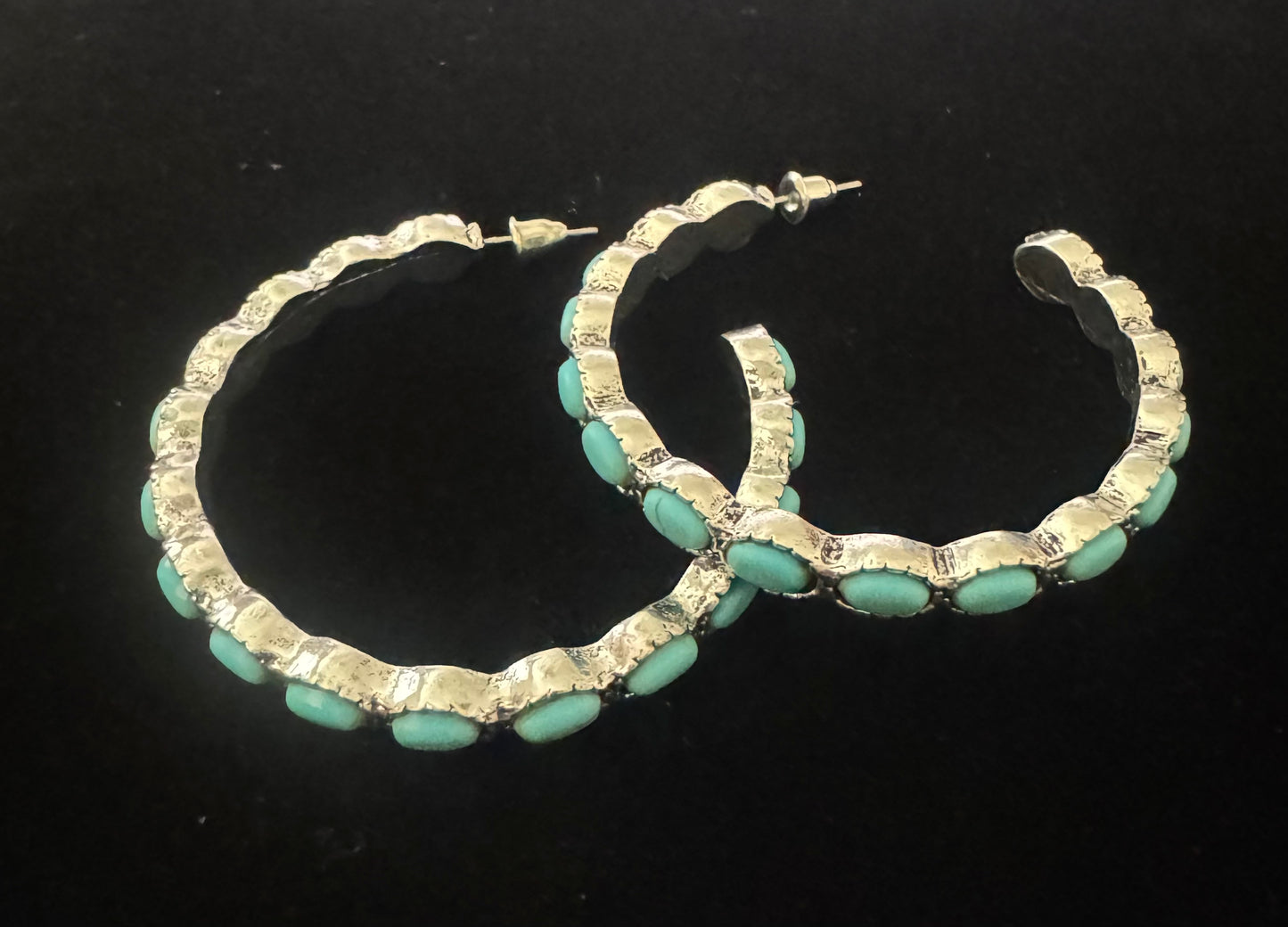 Round Turquoise Earrings