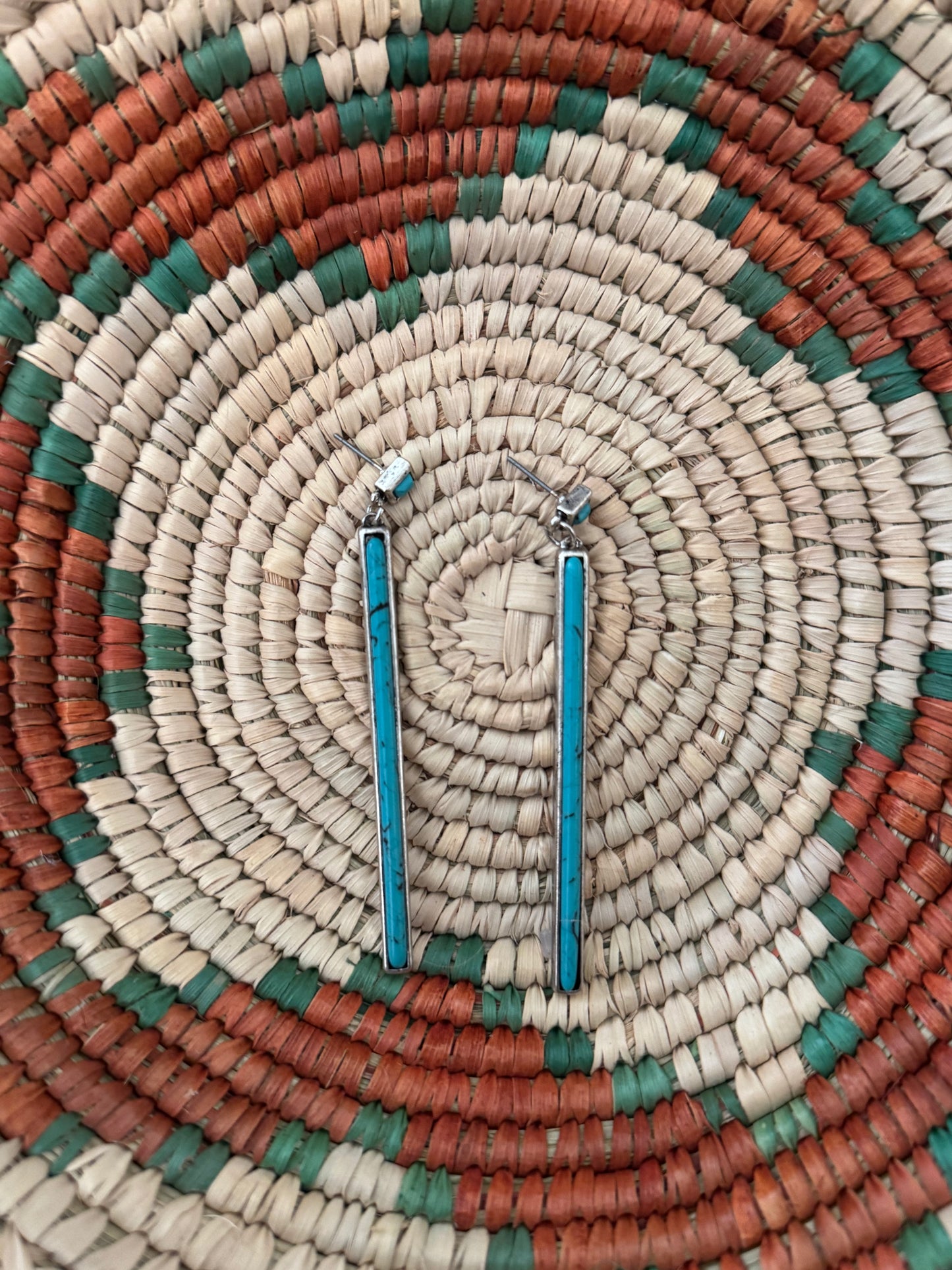 Straight Turquoise Earrings