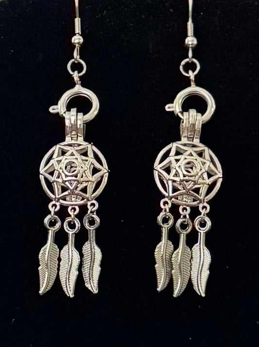 Dreamcatcher 3 Leaf Earrings