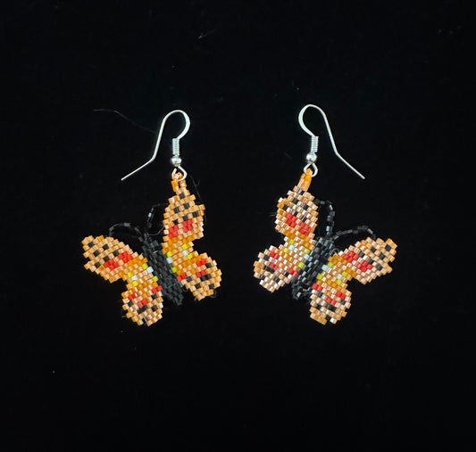Beaded Butterfly Earrings