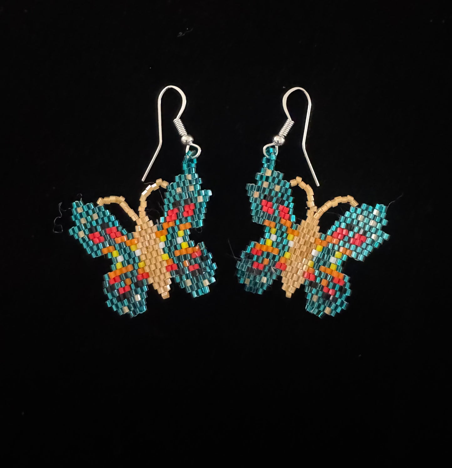 Beaded Butterfly Earrings
