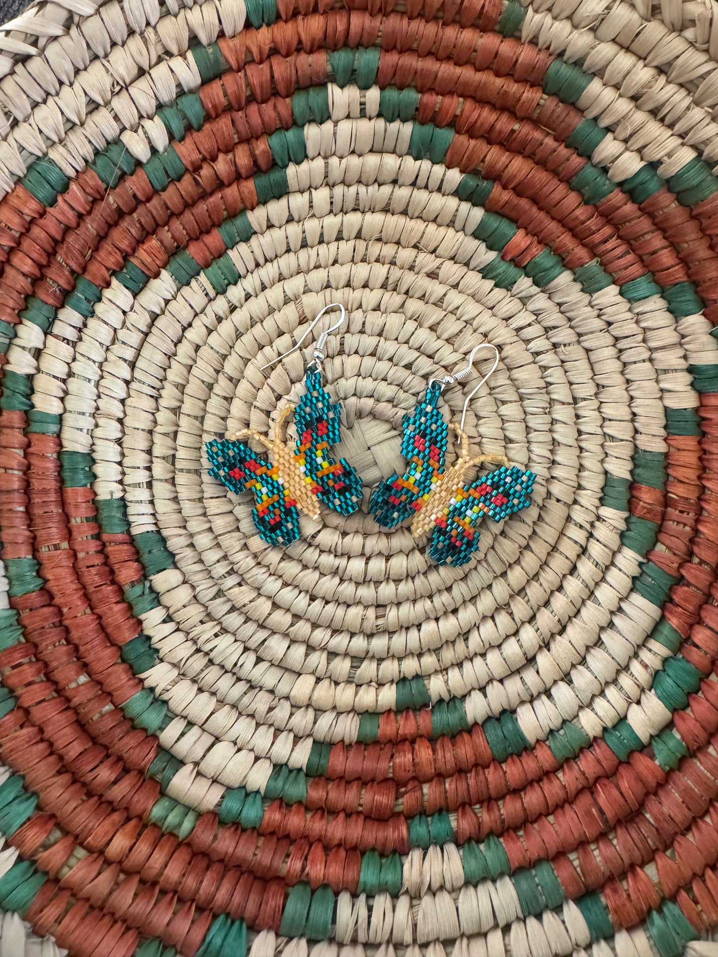 Beaded Butterfly Earrings