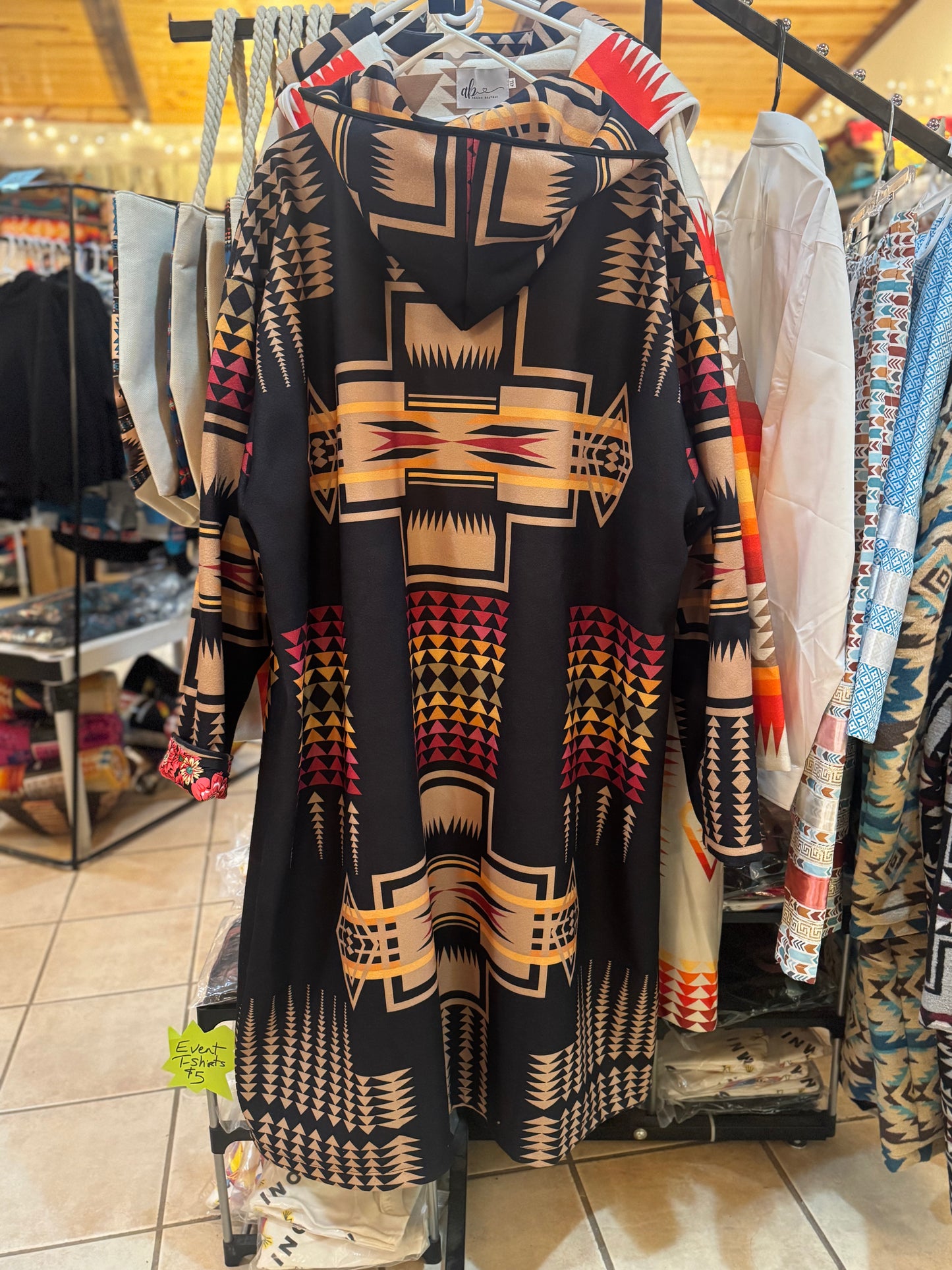 Southwestern Long Hooded Coat