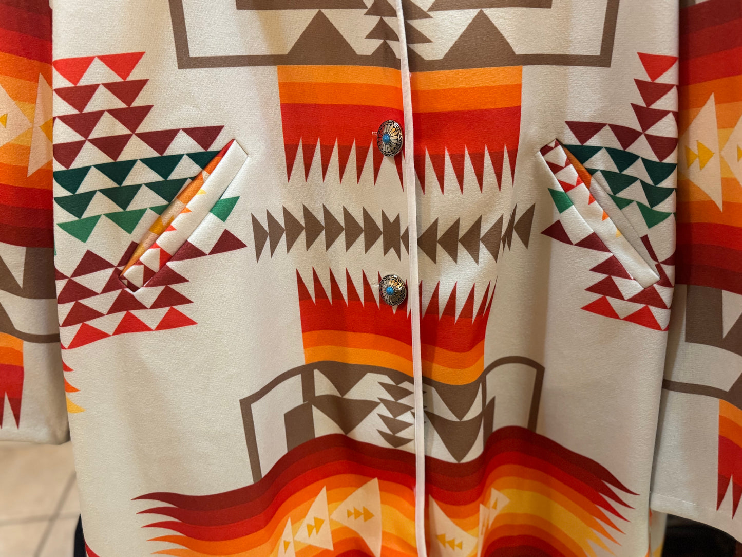 Southwestern Long Hooded Coat