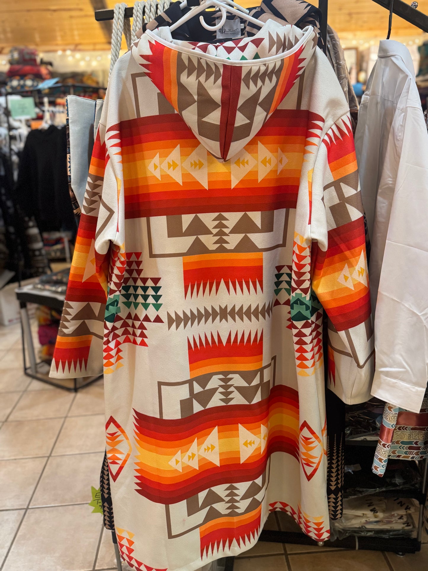 Southwestern Long Hooded Coat