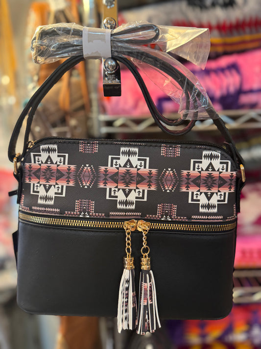 Black Native Print Purse