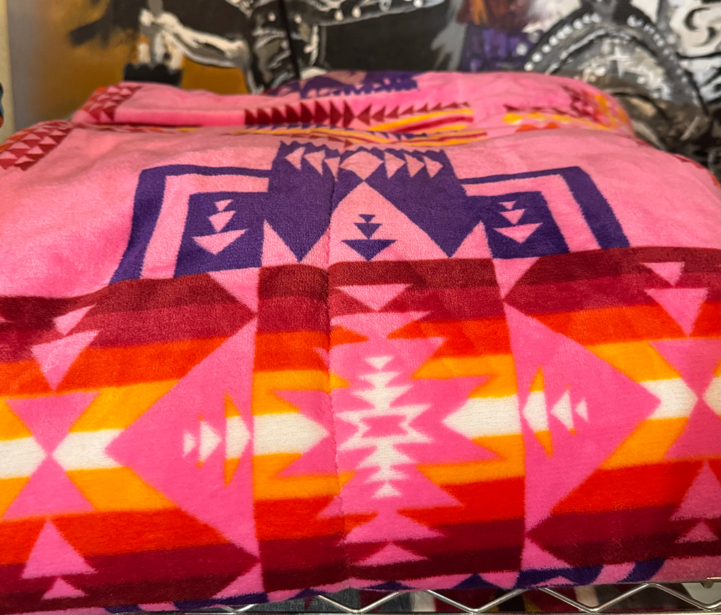 Pink Sherpa Throw Blanket