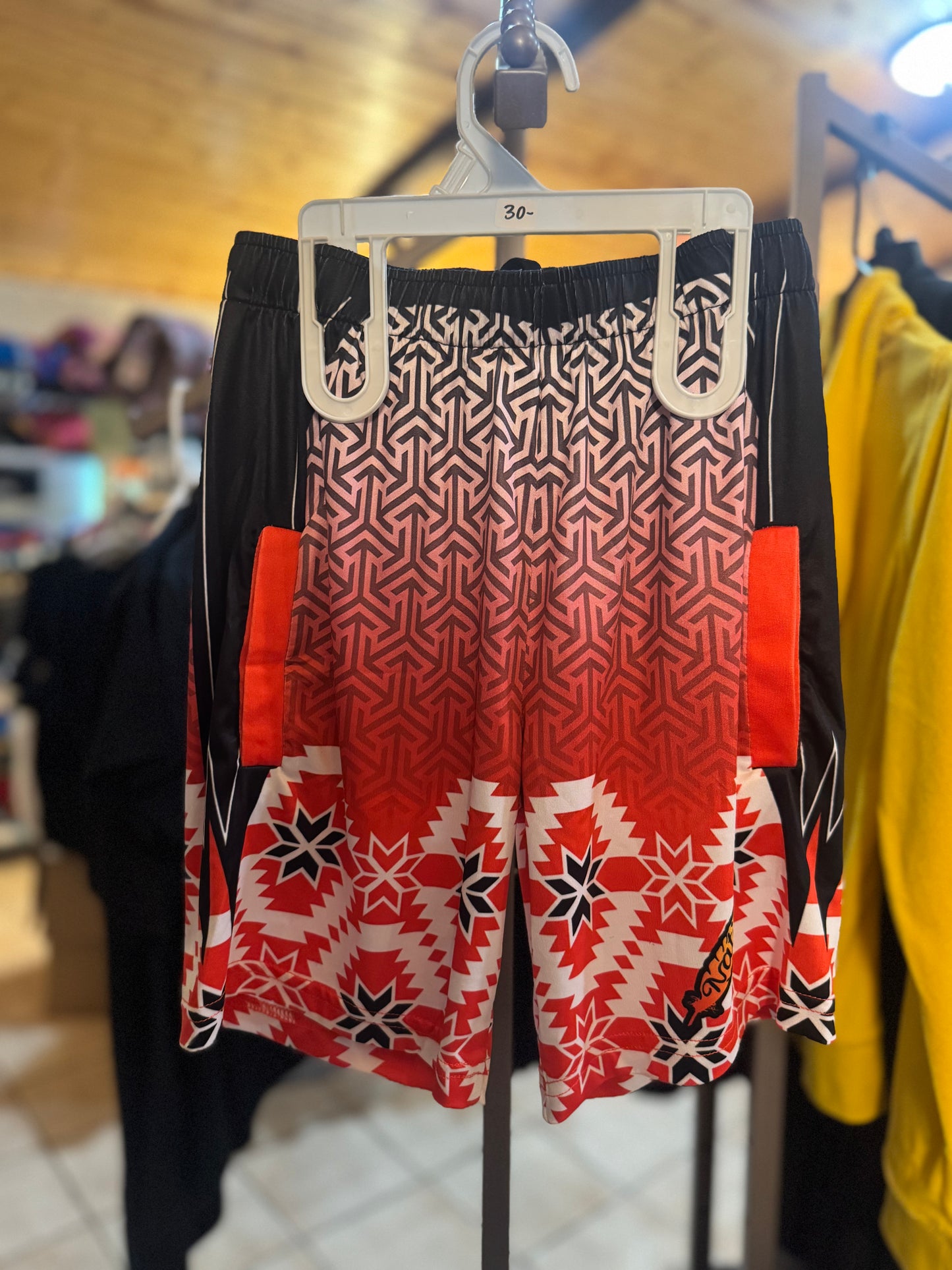 Native Print Athletic Shorts
