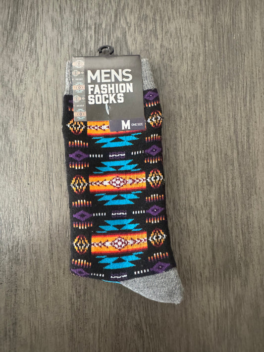 Mens Native Print Socks