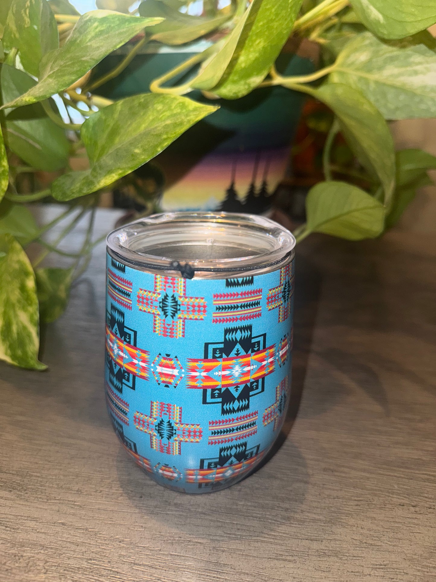 Native Print Wine Tumbler