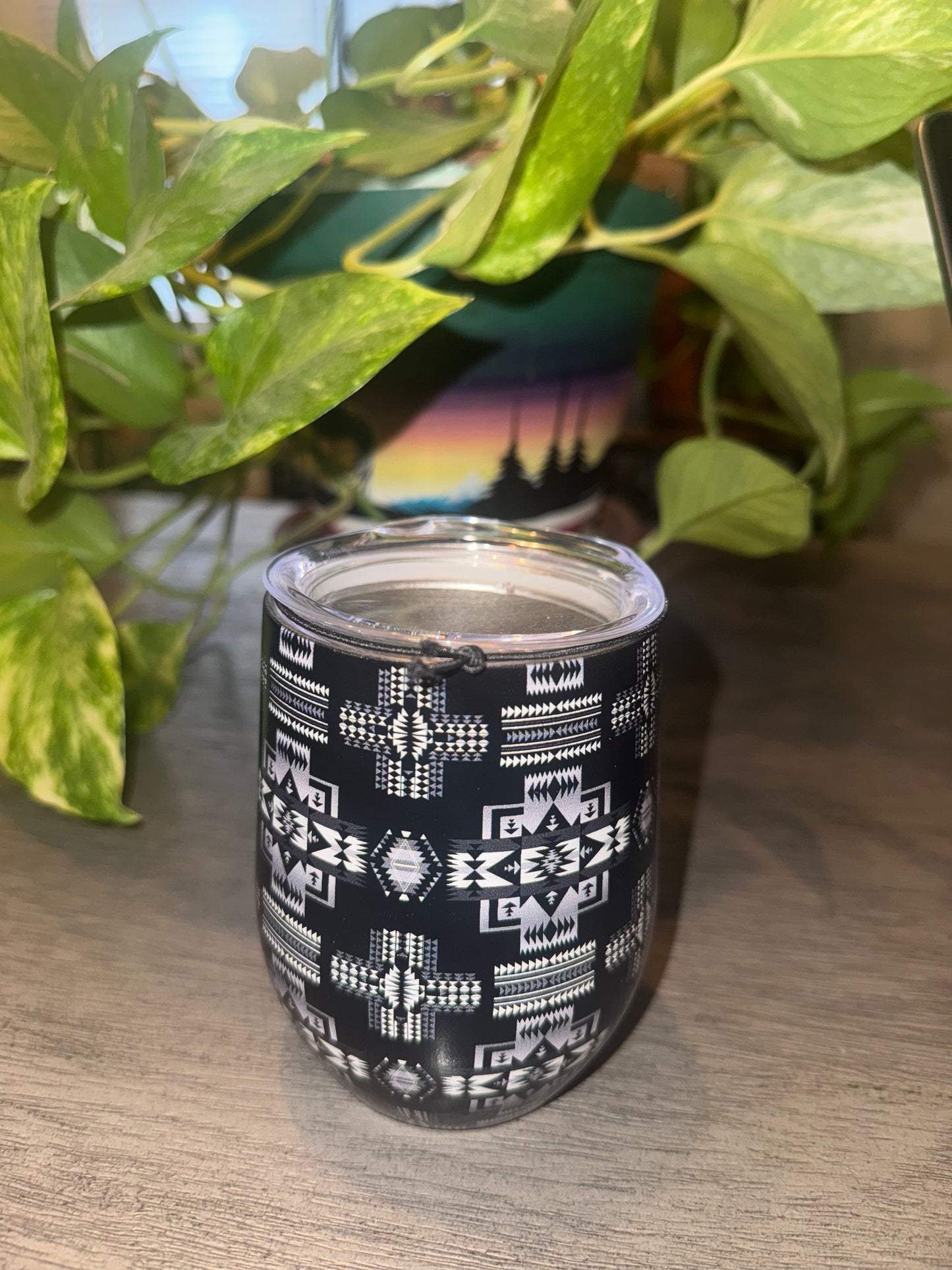 Native Print Wine Tumbler