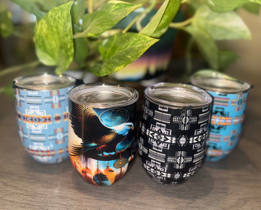 Native Print Wine Tumbler
